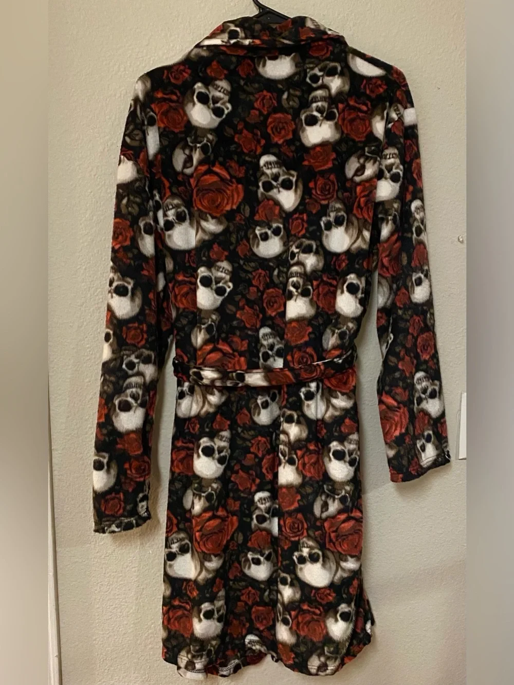 Ed Hardy Skull & Rose Print Unisex Robe - One Size Will Fit Up To XL
